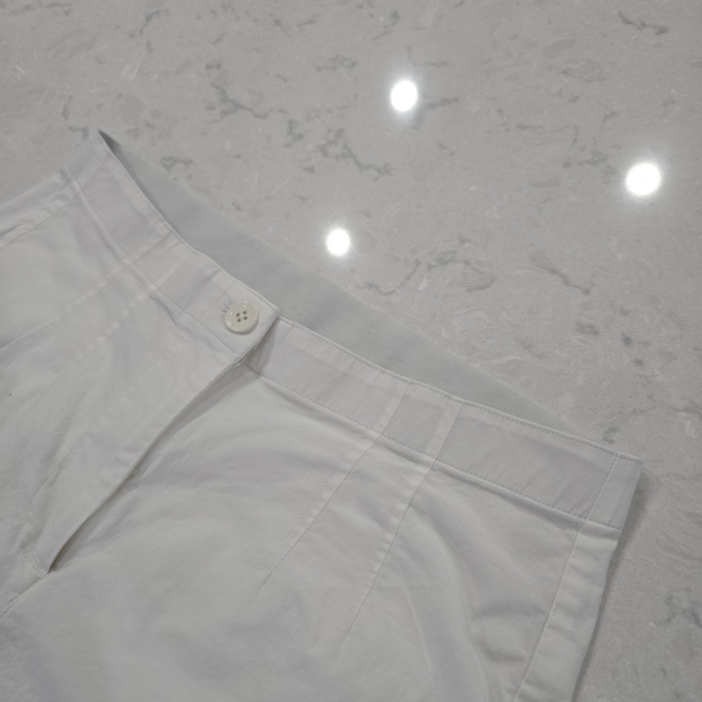 Chico's White Wide Leg Crop Pants Seahorse Coral Shell Embroidery Size 0.5 S/M - Picture 10 of 10